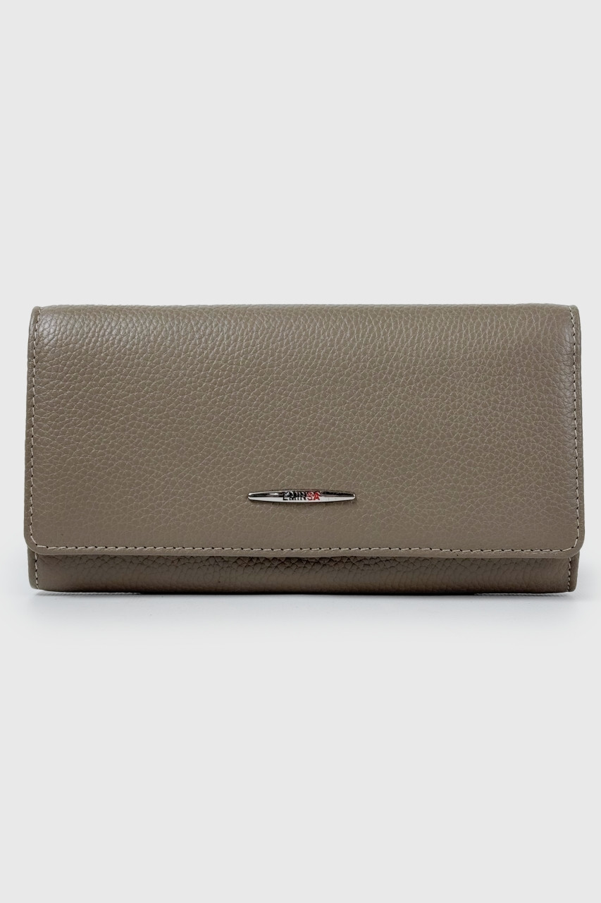 Жіночий шкіряний гаманець Eminsa 2202-18/17 бежевий, фото 1