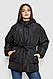 Куртка жіноча демісезонна з поясом, колір чорний, 207R005 - фото 1 - id-p2721157352