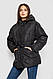 Куртка жіноча демісезонна з поясом, колір чорний, 207R005 - фото 3 - id-p2721157352