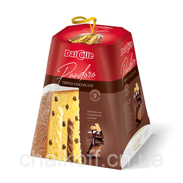 Пандоро Великодня DalColle Pandoro Triplo Cioccolato 750 г (Італія)