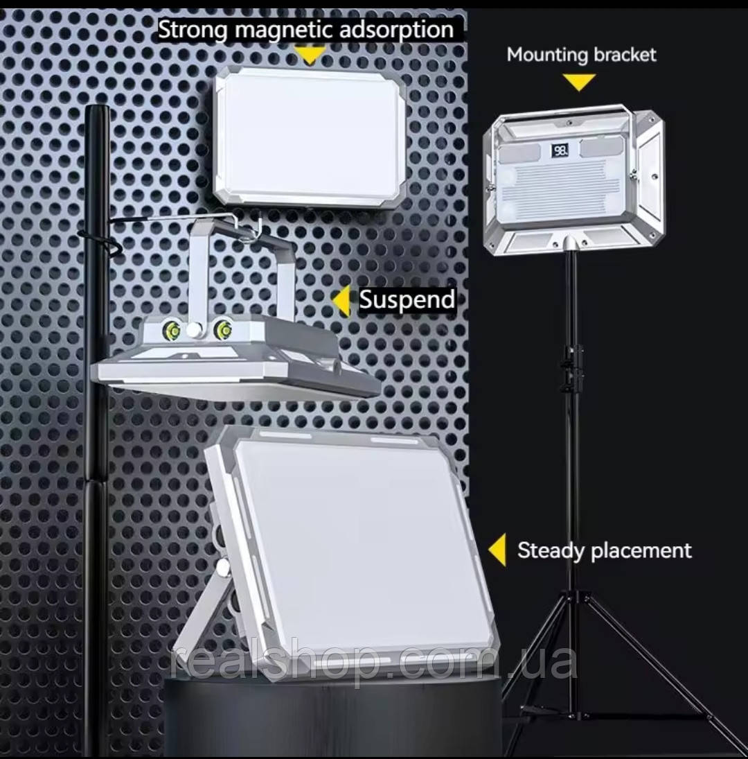 Ліхтар - ПРОЖЕКТОР акумуляторний KXK-686 Multi-fuctional 50W COB LED Work Light