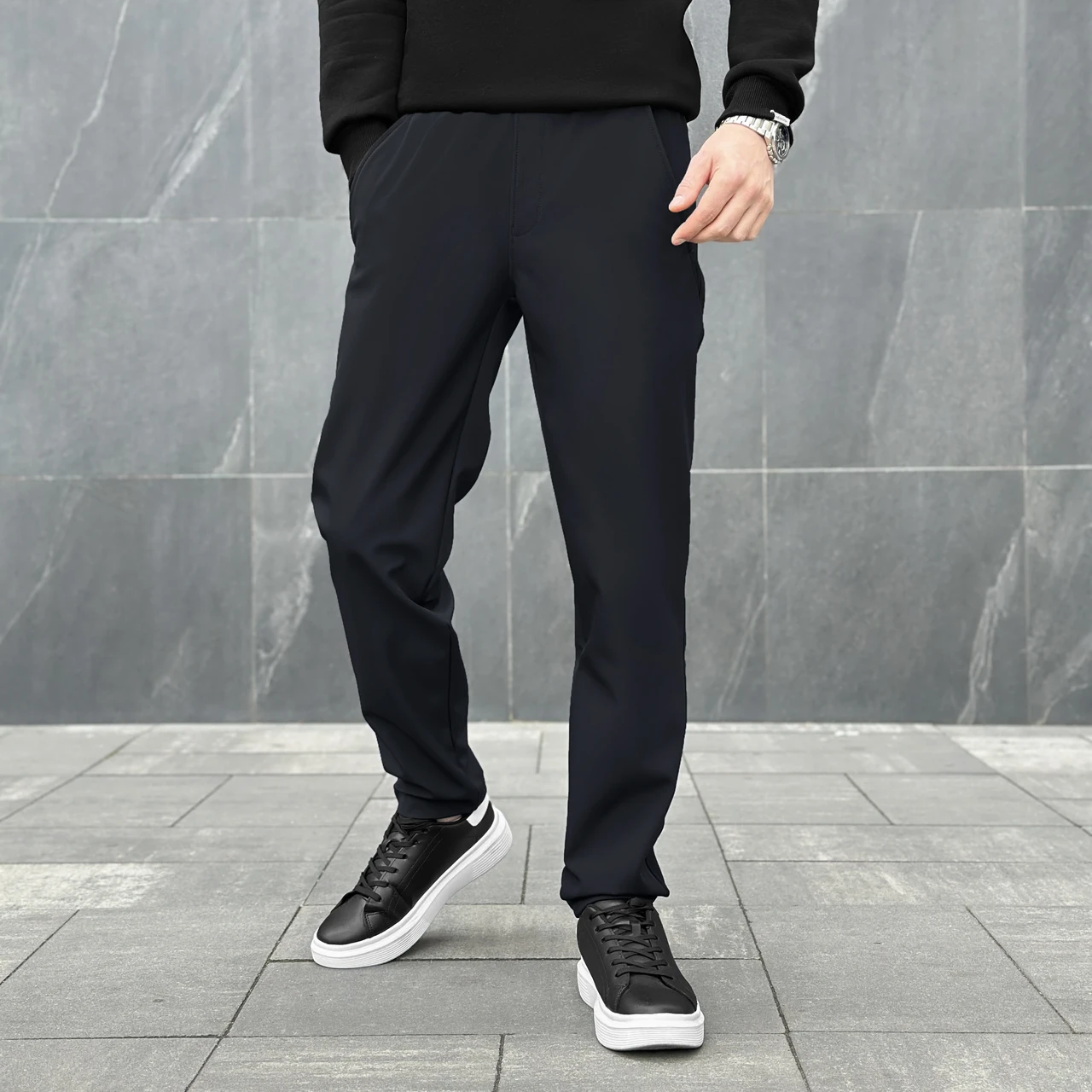 Штани чоловічі Softshell зимові демісезонні теплі на флісі брюки софтшелл Point чорні, фото 1