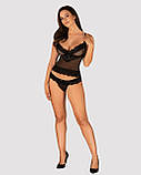 Напівпрозорий набір білизни Obsessive Ivannes топ та танга для еротичних побачень та повсякденного носіння, фото 3