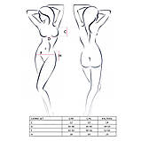 Комплект еротичної білизни Passion CANNE SET чорний ліф-бандо пояс-спідничка стрінги для романтичного вечора, фото 3