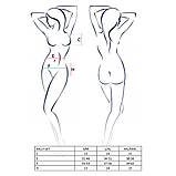 Комплект еротичної білизни Passion KELLY SET чорний для жінок трусики ліф пояс для панчох, фото 3