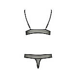 Комплект білизни Passion ERZA чорний мереживний ліф та трусики для жінок сексуальний стильний комфорт, фото 4