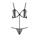 Комплект білизни Passion Exclusive QUENTRIS BIKINI еротична білизна для жінок з напіввідкритим ліфом та стрінгами, фото 5