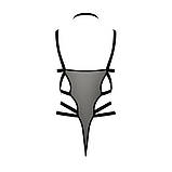 Боді-монокіні Passion HAGAR BODY чорне для жінок з підтримкою грудей та акцентом на талії, фото 6