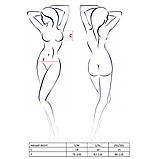 Боді-монокіні Passion HAGAR BODY чорне для жінок з підтримкою грудей та акцентом на талії, фото 7