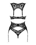 Комплект білизни Obsessive Donna Dream мереживний бюстгальтер стрінги пояс для панчох для спокусливого образу, фото 4