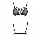 Бюстгальтер-стрепи Passion Exclusive Meggy Bra для жінок XXL/XXXL сексуальна білизна з прозорими чашками, фото 5