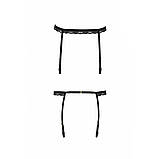 Пояс-стрепи для панчох Passion Exclusive Shelly Garter Belt чорний еластичний для еротичного образу та, фото 5