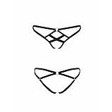 Трусики зі стрепу NICKY THONG Passion Exclusive для спокусливих образів чорні еластичні ремені, фото 5