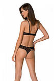 Еротичний комплект Passion DOLLY SET чорний з відкритими чашками для інтимних зустрічей та романтичних нарядів, фото 2