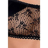 Комплект білизни Passion Exclusive Petra Set чорний для жінок з бандо ліфом і стрінгами для романтичних, фото 5