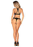 Комплект Obsessive Latinesa бюстгальтер та трусики для інтимних зустрічей з м'якої сіточки з мереживом, фото 7
