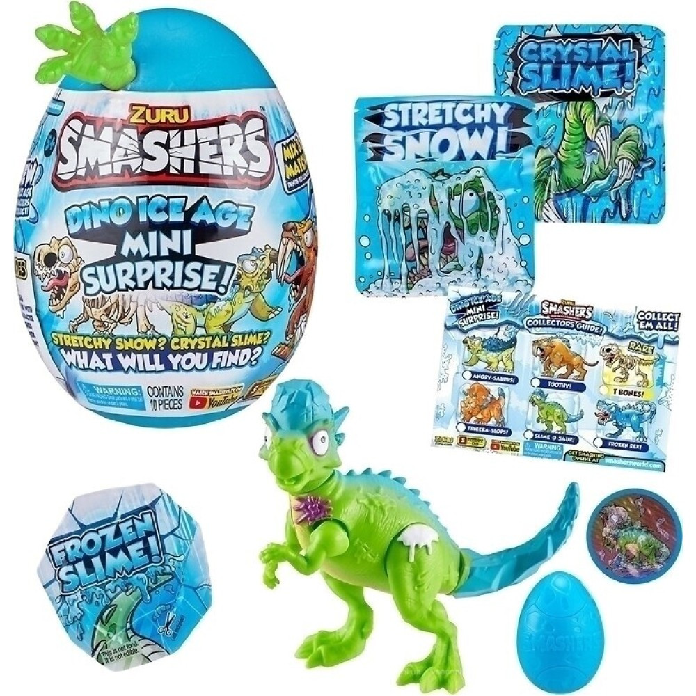 Яйце сюрприз із динозавром Smashers Dino Ice Age Surprise Egg — Mini Pachycephalosaurs Egg with Surprises