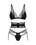 Набір Obsessive Lobellis три предмети для інтимного одягу сексуальний набір для романтичних вечорів, фото 3