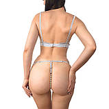 Набір еротичної білизни Art of Sex Sweet Angel для романтичних ігор відкриті груди трусики з перлами, фото 2