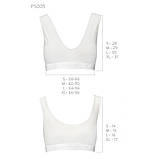 Спортивний топ із еластичної бавовни для фітнесу та активного відпочинку білий комфортний з широкою гумкою, фото 6