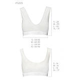 Спортивний топ з еластичної бавовни для фітнесу та повсякденного носіння білий PS005 комфортний підтримуючий, фото 6