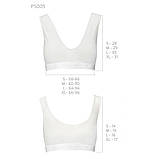 Спортивний топ з еластичної бавовни для фітнесу та активного відпочинку білий зручний та підтримуючий, фото 6