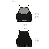 Спортивний топ із прозорою вставкою для активного відпочинку та фітнесу еластична бавовна чорна, фото 6