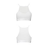 Спортивний топ з прозорою вставкою для фітнесу та активного відпочинку зручна стильна еластична бавовна, фото 4