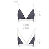 Спортивний топ з подвійними бретелями для фітнесу та повсякденного носіння темно-сірий еластичний бавовна, фото 5