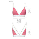 Спортивний топ з подвійними бретелями для фітнесу та повсякденного носіння еластична бавовна рожева, фото 5