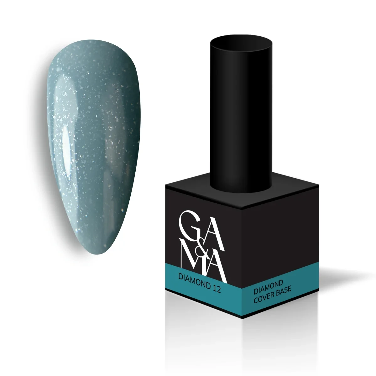 Камуфлююча база для нігтів Cover base Ga&Ma Diamond 012, 15 мл, фото 1