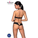 Набір еко-шкіра відкритий топ і трусики для сексуальних ігор стильне вбрання для романтичного вечора, фото 2