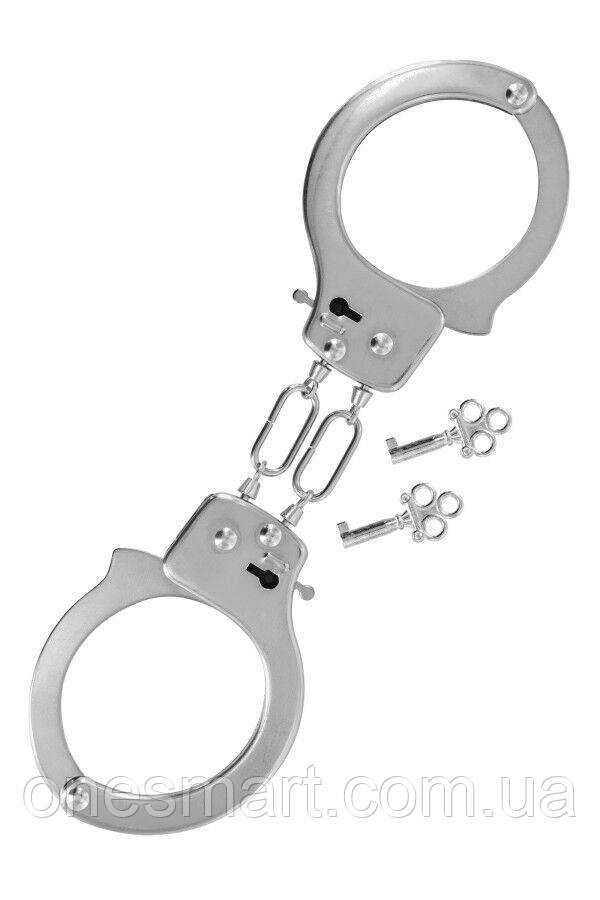 Наручники Fetish Tentation м'які регульовані металеві для BDSM ігор та розслаблення, фото 1