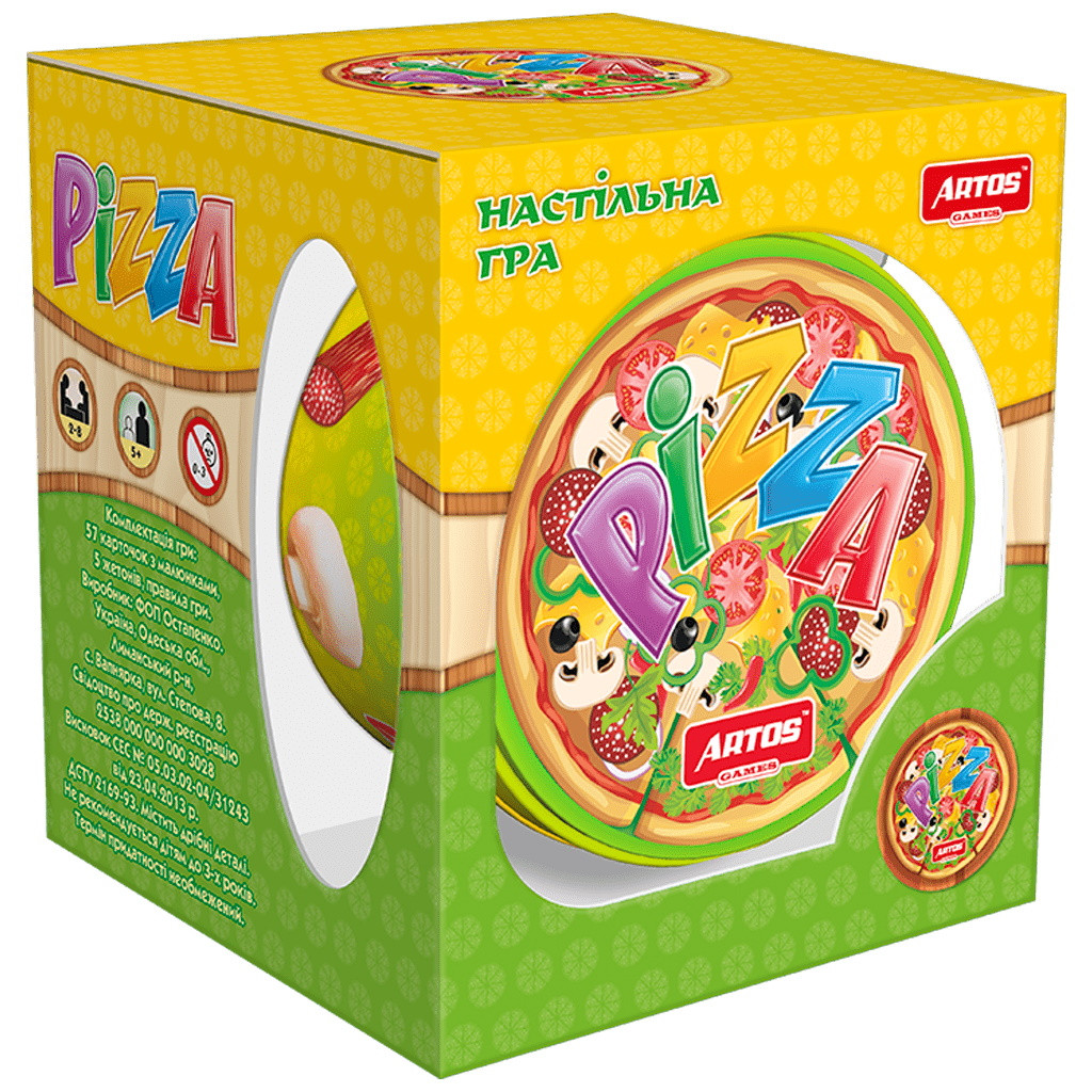 Гра "Пиця", у бляшанці, українська, ARTOS Games 1045, фото 1