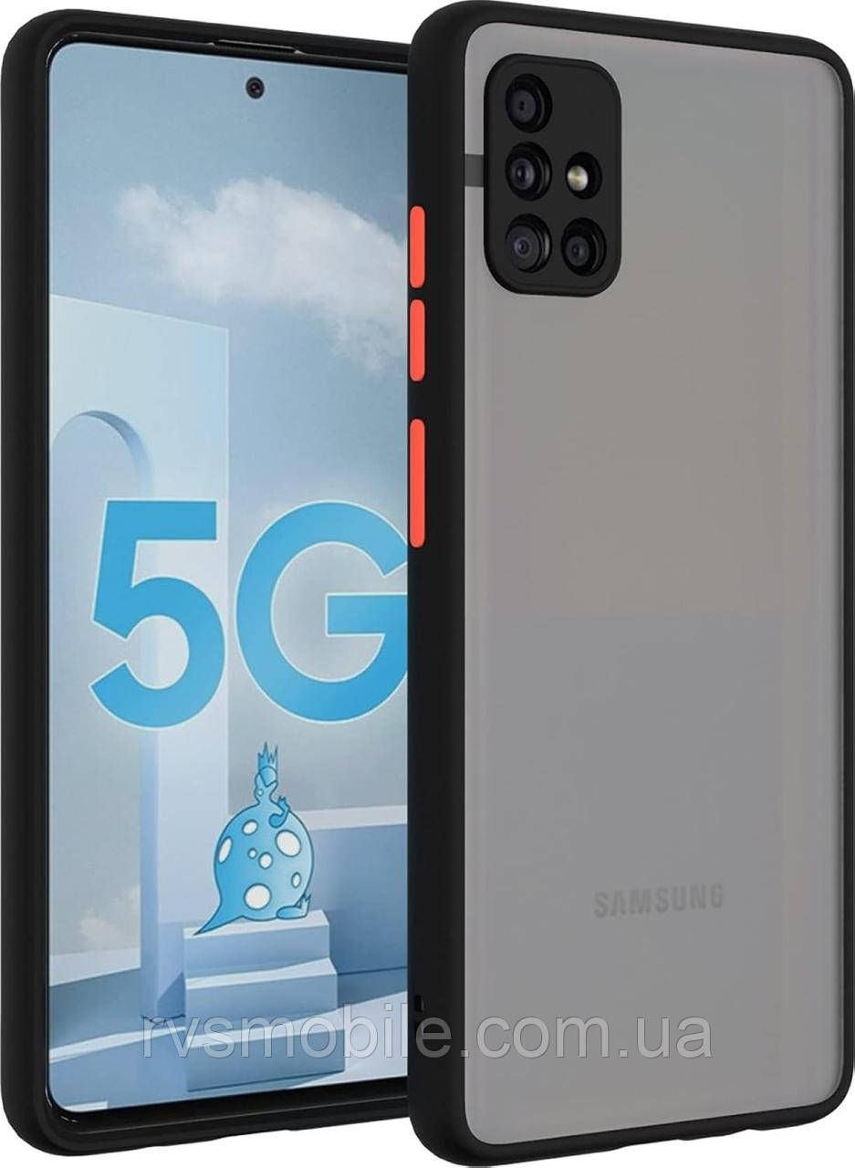 Чохол Samsung Galaxy A51 - Goospery Matte Case, Чорний (Камера відкрита)