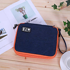 Органайзер для кабелів та аксесуарів Navy Orange. Сумка-кейс для документів та девайсів
