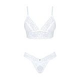 Еротичний комплект Obsessive Heavenlly бюстгальтер та танга для романтичних зустрічей стильний та комфортний, фото 3