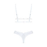 Еротичний комплект Obsessive Heavenlly бюстгальтер та танга для романтичних зустрічей стильний та комфортний, фото 4