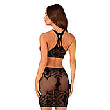 Еротичний напівпрозорий комплект Obsessive K101 топ та спідниця для інтимних зустрічей стильна білизна для спокуси, фото 2