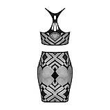 Еротичний напівпрозорий комплект Obsessive K101 топ та спідниця для інтимних зустрічей стильна білизна для спокуси, фото 4