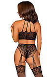 Еротичний комплект Leg Avenue кроп-топ та трусики з доступом для сексуальних ігор та романтичних вечорів, фото 3