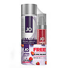 Комплект JO GWP Xtra Silky Silicone лубрикант та Oral Delight гель для оральних ласк з полуницею