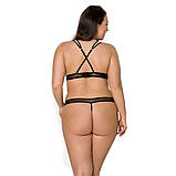 Комплект білизни Passion VIENA SET 6XL/7XL для жінок з глибоким декольте та стрінгами з доступом, фото 2