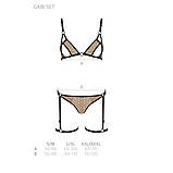 Еротичний комплект нижньої білизни GABI SET бежевий з гартерами для спокуси та впевненості у собі, фото 5