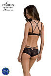 Комплект Passion DROSERA BIKINI чорний бюстгальтер та трусики-кюлоти для спокусливого образу з мережива, фото 2