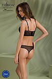 Комплект Passion DROSERA SET чорний бюстьє та трусики тангу для романтичних зустрічей з мереживом та сіткою, фото 7