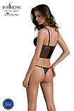 Комплект Passion KERRIA SET чорний для жінок стильний комплект спідньої білизни для романтичних вечорів, фото 2