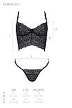 Комплект Passion KERRIA SET чорний для жінок стильна білизна для комфортного носіння та спокушання, фото 5