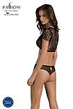 Комплект Passion LEAFA BIKINI чорний для пляжу та відпочинку стильний купальник з екоматеріалів, фото 2