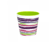 Вазон "Деко" з декором фарби фуксія, 16*15,5